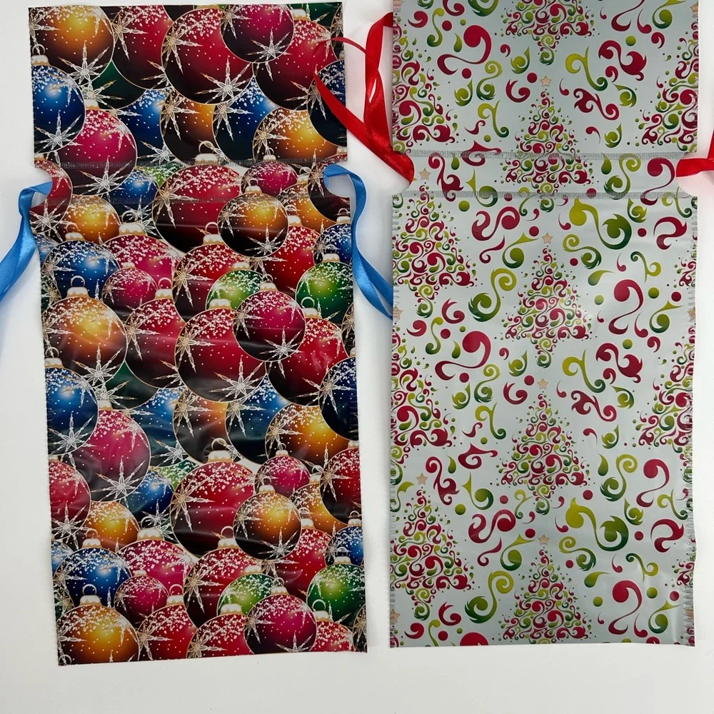 Festive Gift Bag Set - Red, Green, Blue, Gold, Silver
